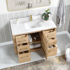 Meuble-lavabo simple San avec dessus en pierre composite sans miroir