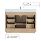 Meuble-lavabo simple San avec dessus en pierre composite sans miroir