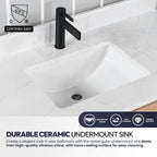 Meuble-lavabo simple San avec dessus en pierre composite sans miroir