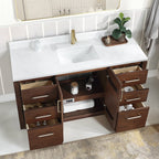 Meuble-lavabo simple San avec dessus en pierre composite sans miroir