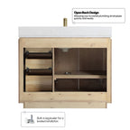 Meuble-lavabo simple San avec dessus en pierre composite sans miroir