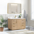Meuble-lavabo simple San avec dessus en pierre composite sans miroir