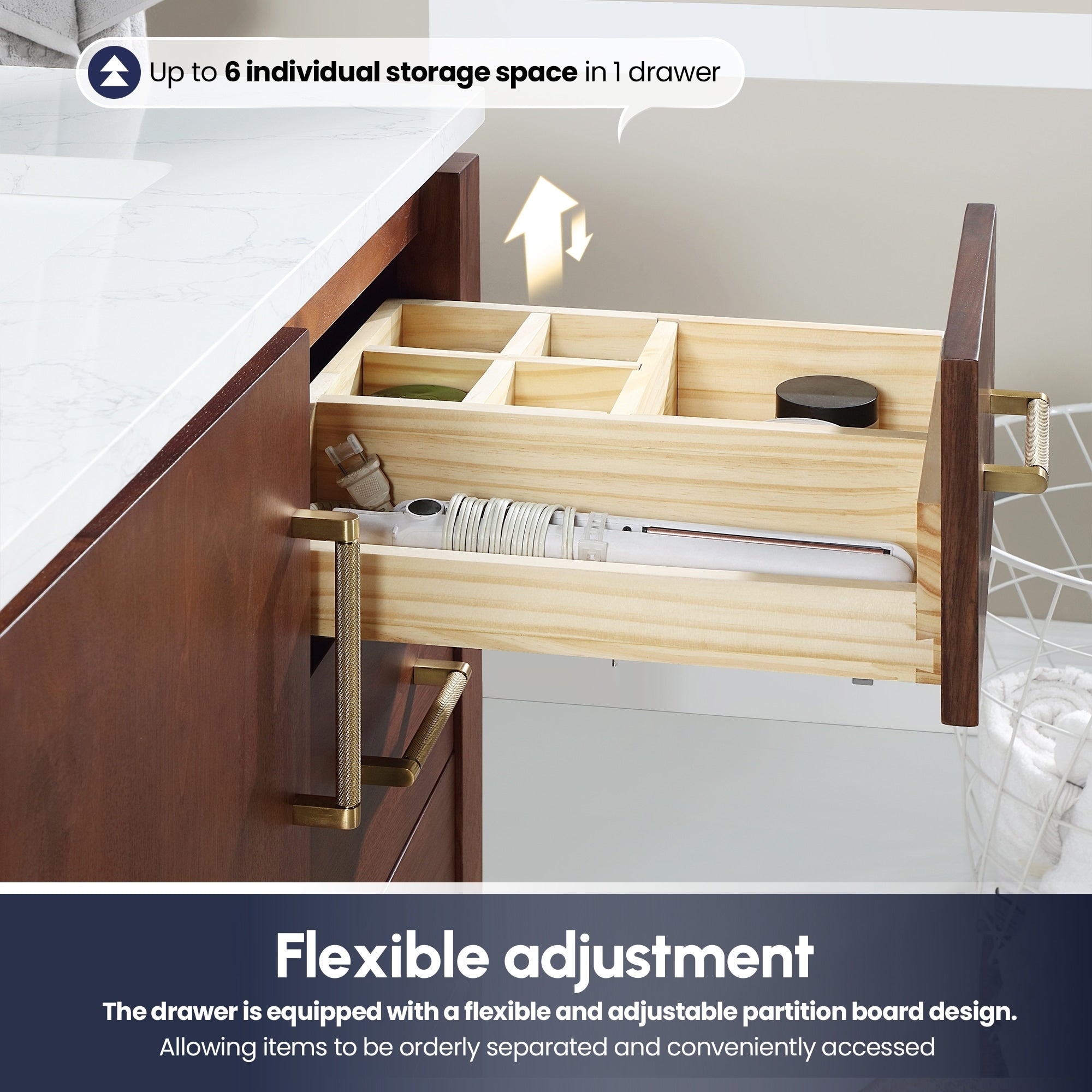 Meuble-lavabo simple San avec dessus en pierre composite sans miroir
