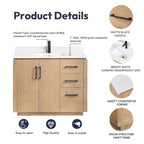 Meuble-lavabo simple San avec dessus en pierre composite sans miroir