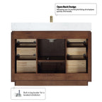 Meuble-lavabo simple San avec dessus en pierre composite sans miroir