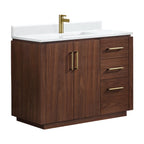 Meuble-lavabo simple San avec dessus en pierre composite sans miroir