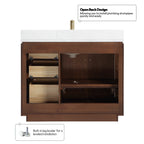 Meuble-lavabo simple San avec dessus en pierre composite sans miroir