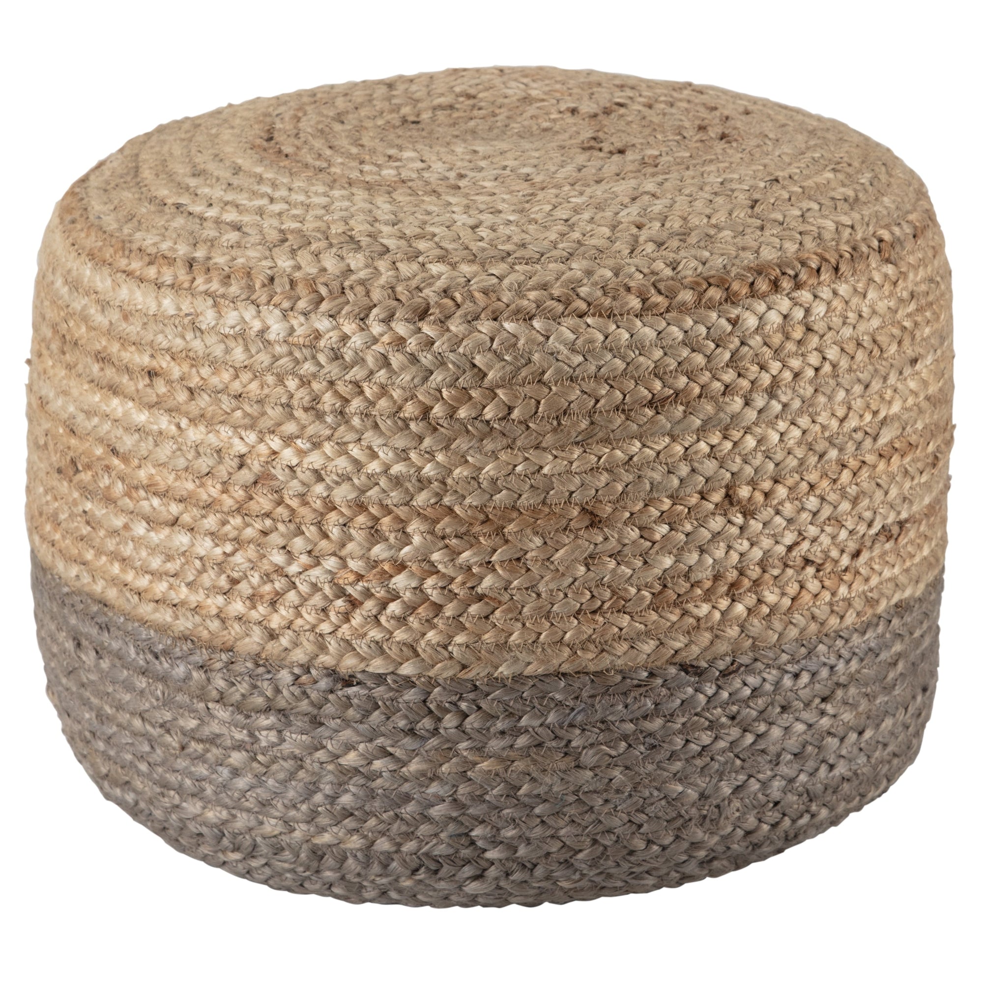 Juniper Home Saba Round Jute Pouf Ottoman/Foot Stool
