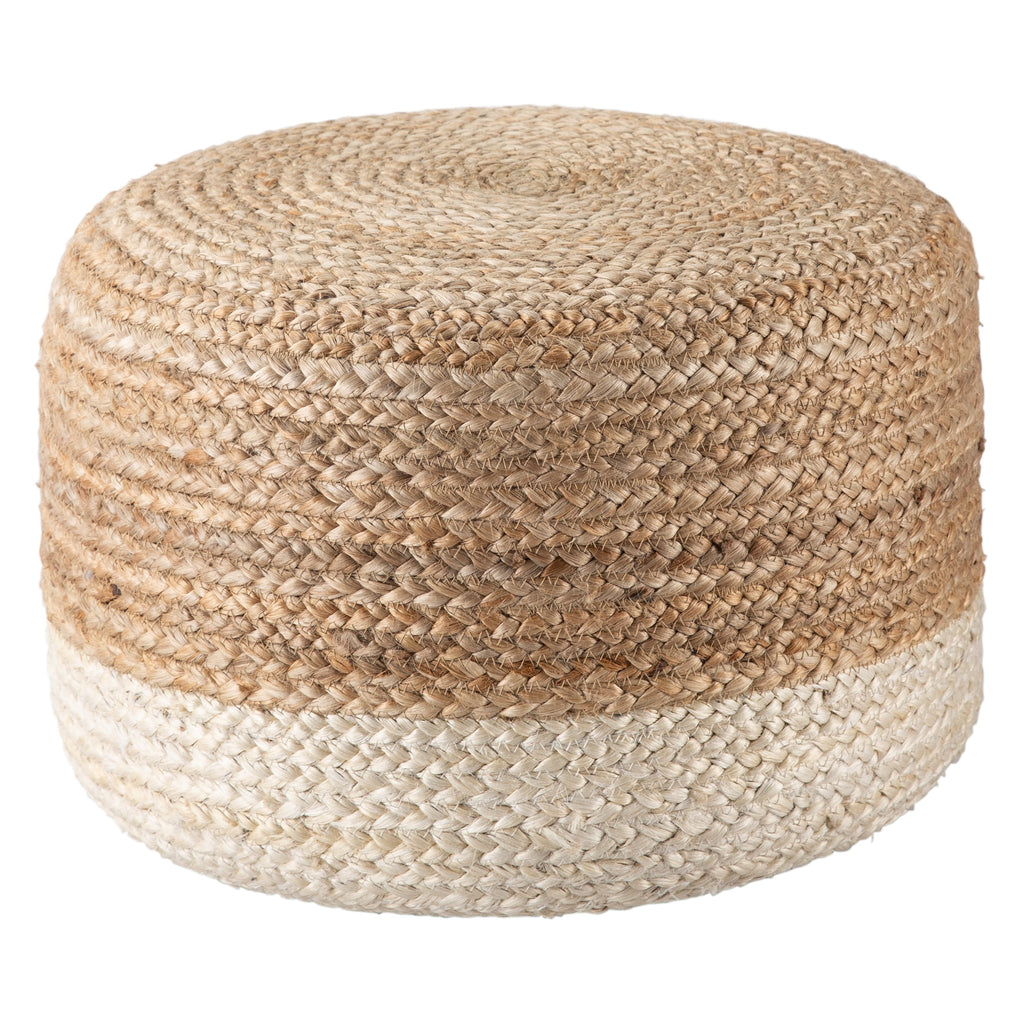 Juniper Home Saba Round Jute Pouf Ottoman/Foot Stool