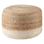Juniper Home Saba Round Jute Pouf Ottoman/Foot Stool