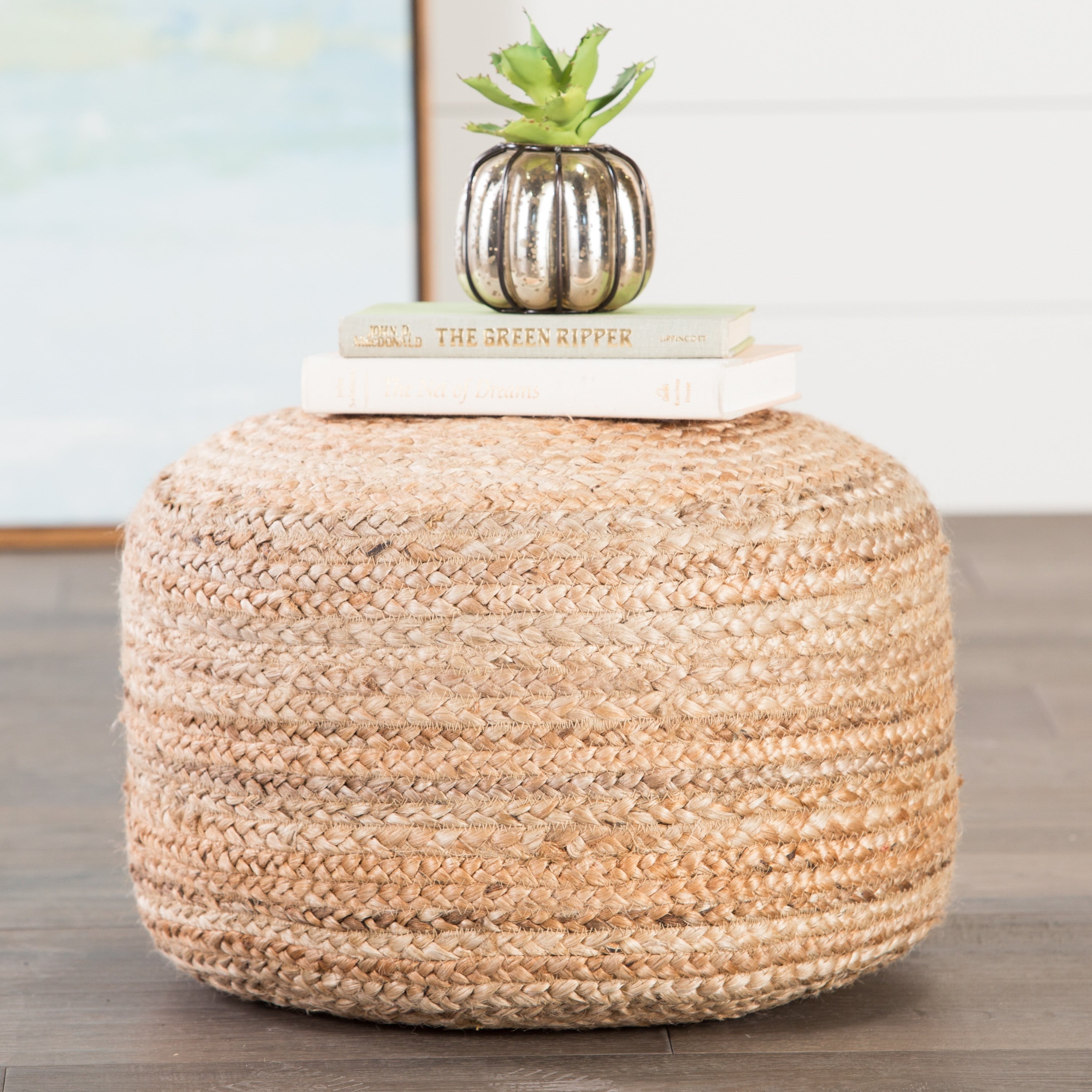 Pouf rond en jute Saba de Juniper Home