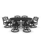 Ensemble de salle à manger d'extérieur 7 pièces en aluminium noir Sanibel par Homestyles - 72 x 29 x 42