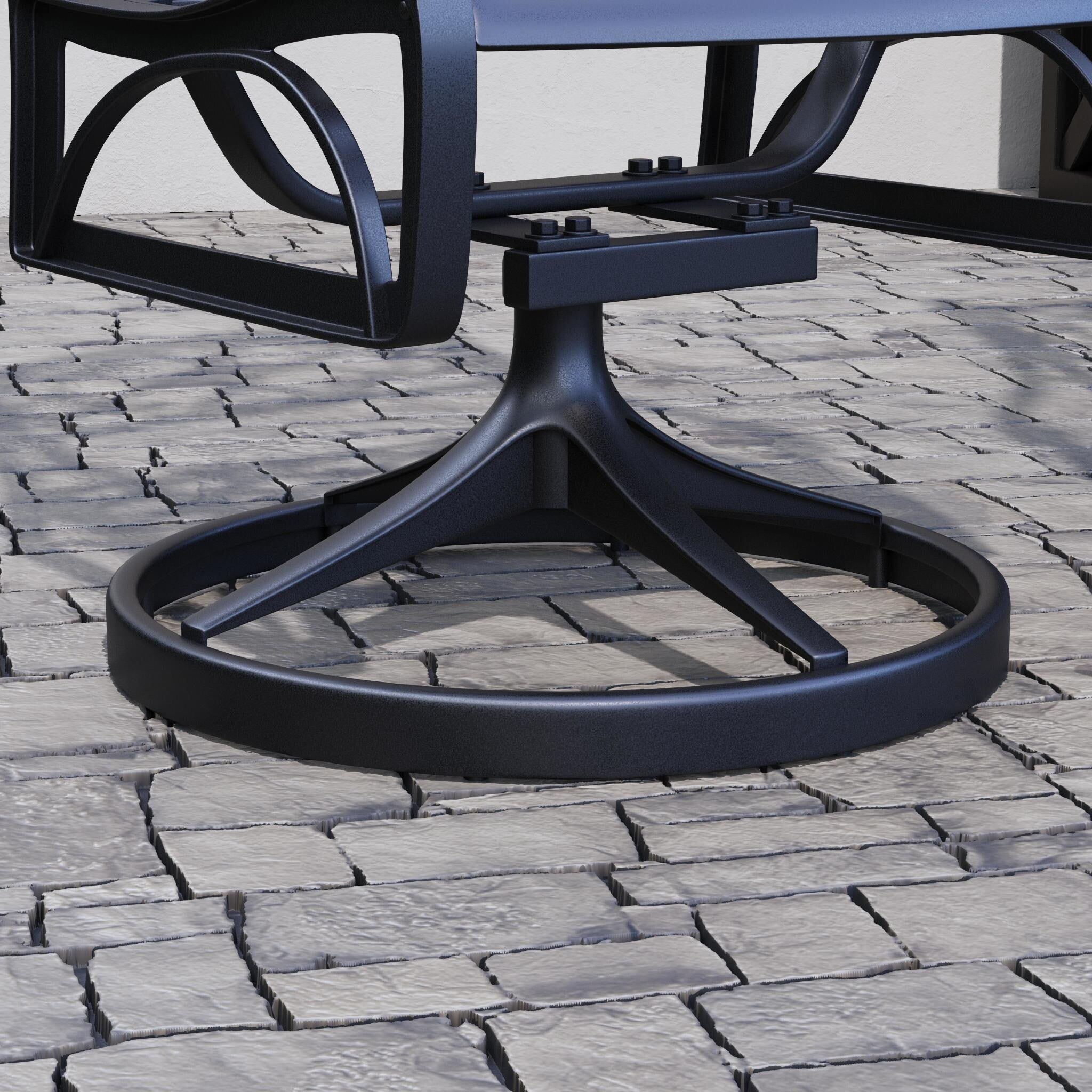 Ensemble de salle à manger d'extérieur 7 pièces en aluminium noir Sanibel par Homestyles - 72 x 29 x 42