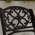 Ensemble de salle à manger d'extérieur Sanibel en fonte d'aluminium, 7 pièces, avec table ovale et 6 chaises pivotantes, par Homestyles