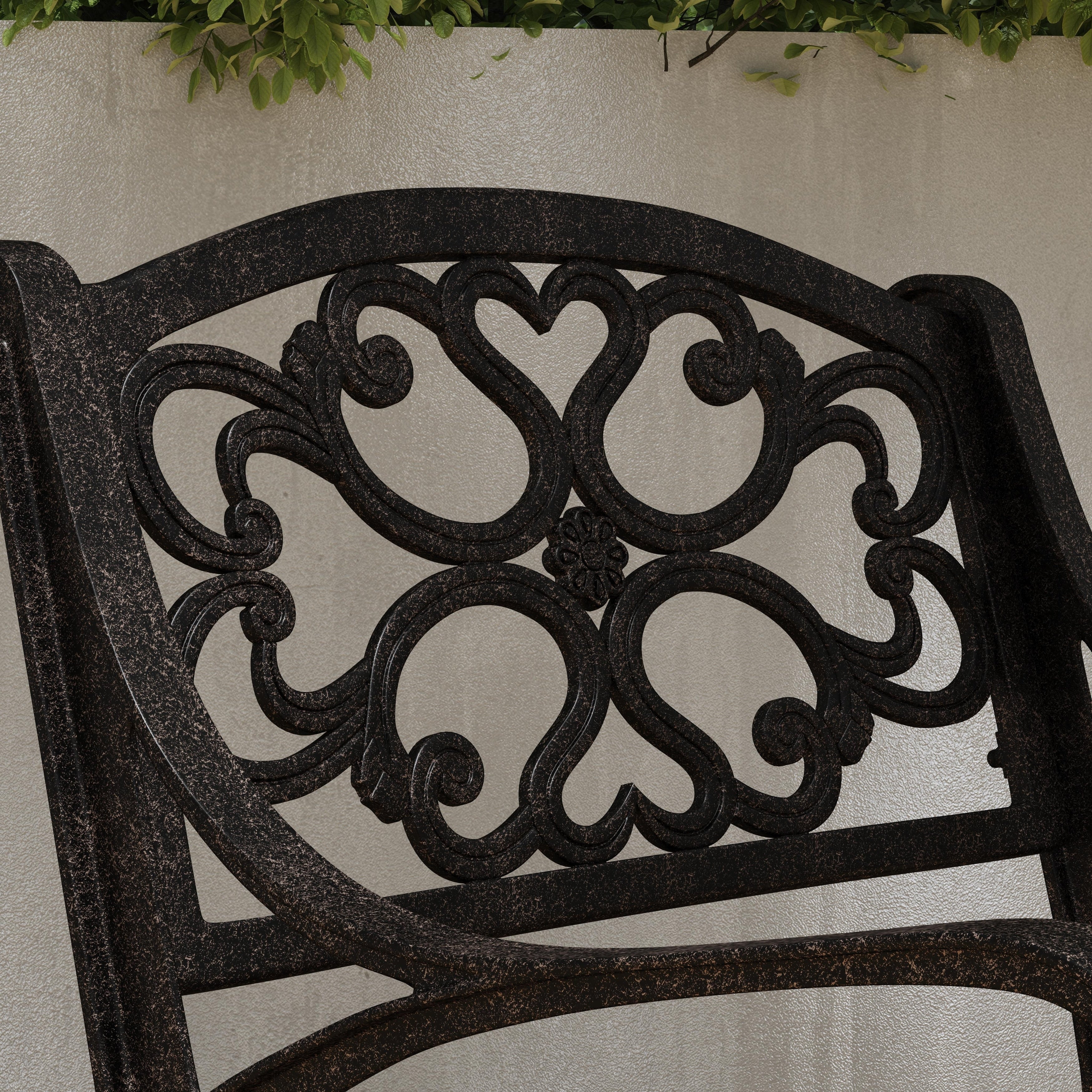 Ensemble de salle à manger d'extérieur Sanibel en fonte d'aluminium, 7 pièces, avec table ovale et 6 chaises pivotantes, par Homestyles