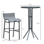 Ensemble de 3 tables et chaises de bistrot pour patio extérieur Santa Barbra par Havenside Home