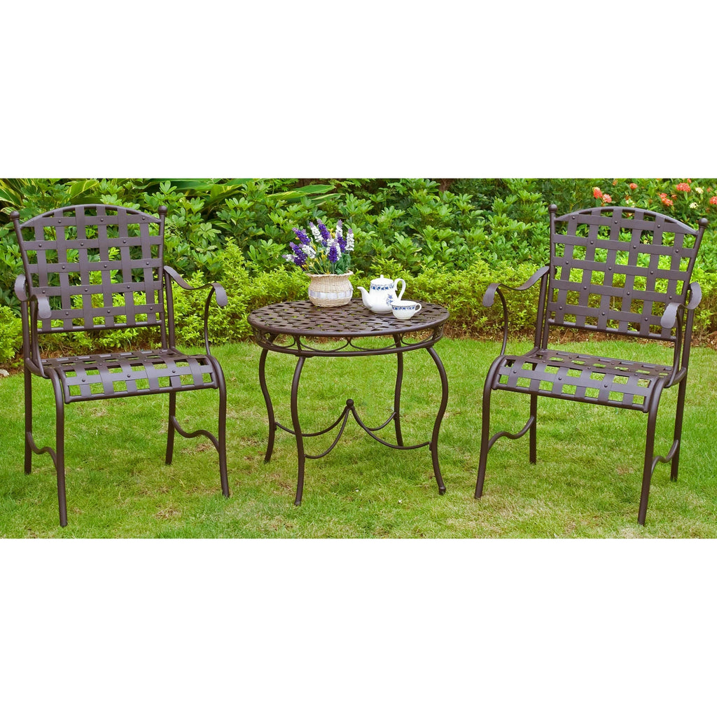 Ensemble bistrot en fer Santa Fe Nailhead 3 pièces