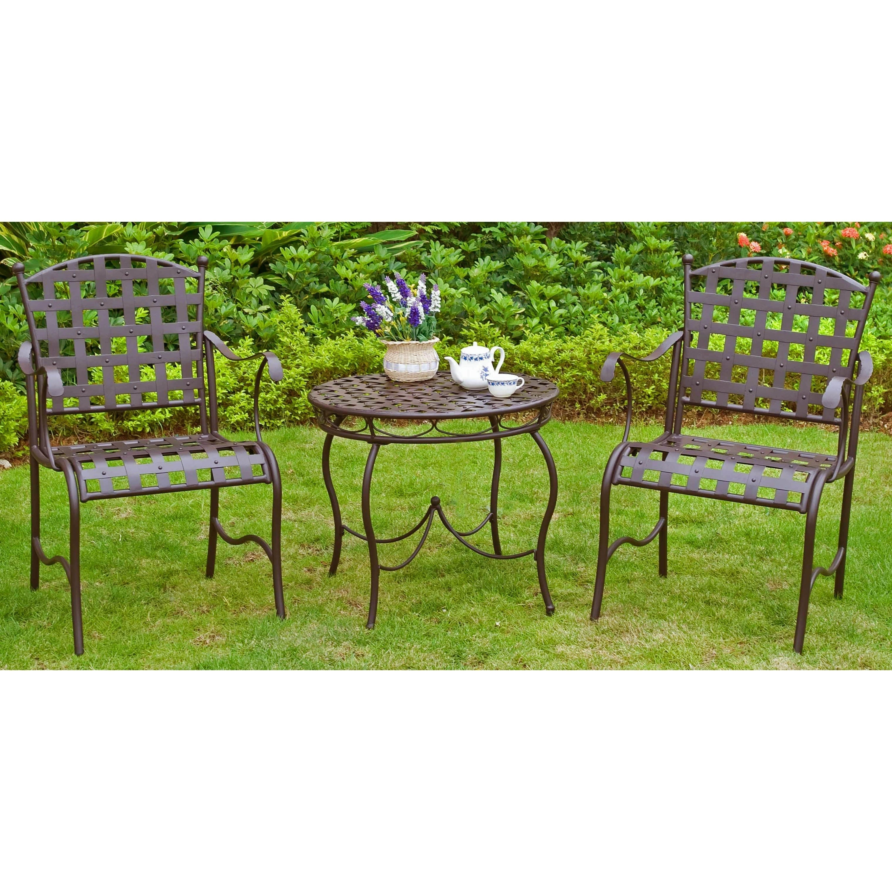 Ensemble bistrot en fer Santa Fe Nailhead 3 pièces