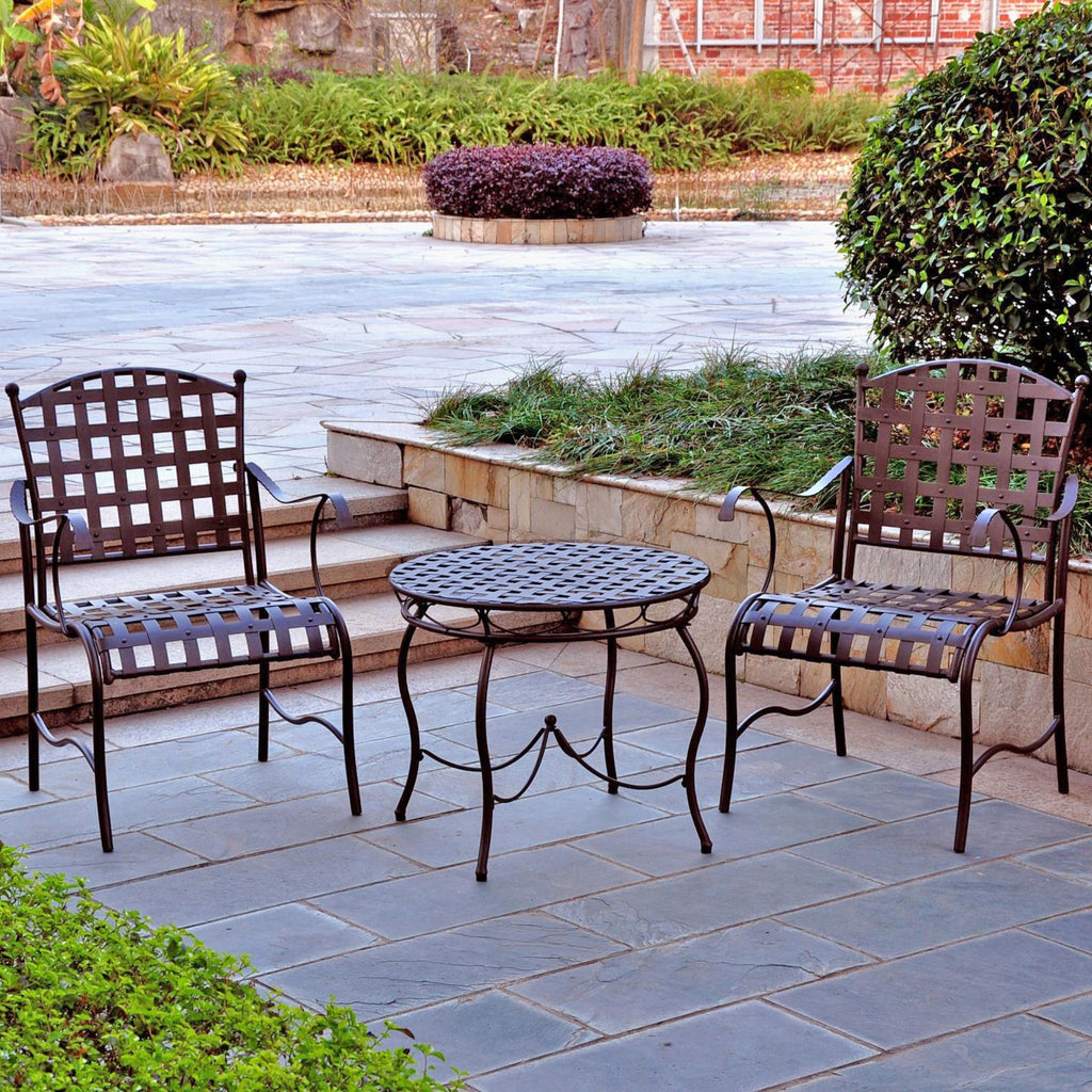 Ensemble bistrot en fer Santa Fe Nailhead 3 pièces