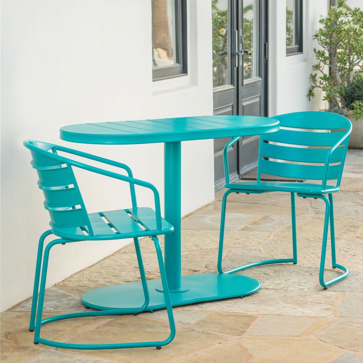 Ensemble bistrot d'extérieur 3 pièces Santa Monica par Christopher Knight Home