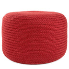 Jaipur Living Saba Solar Round Indoor/Outdoor Polyester Pouf Ottoman/Foot Stool - 18X18X12