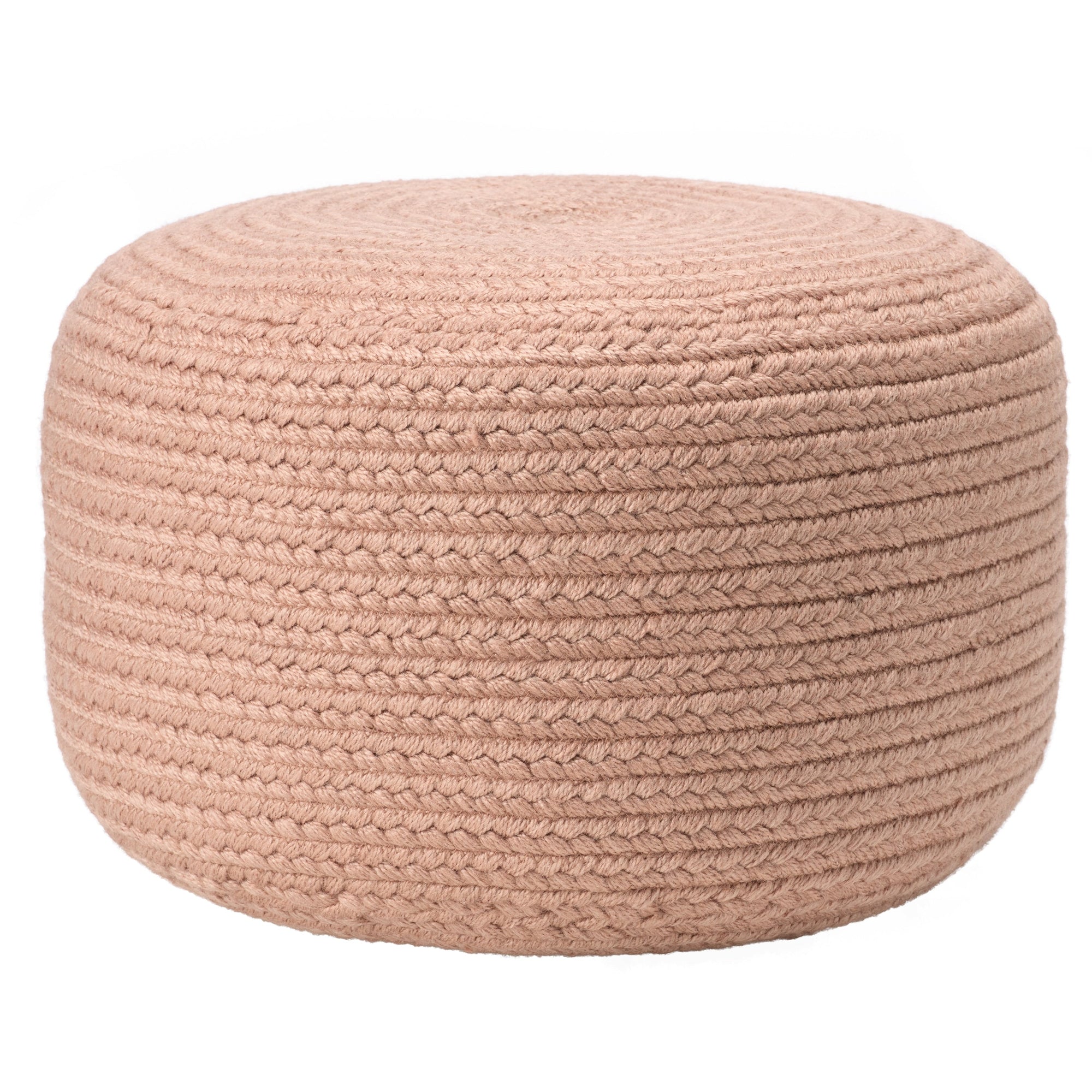 Jaipur Living Saba Solar Round Indoor/Outdoor Polyester Pouf Ottoman/Foot Stool - 18X18X12
