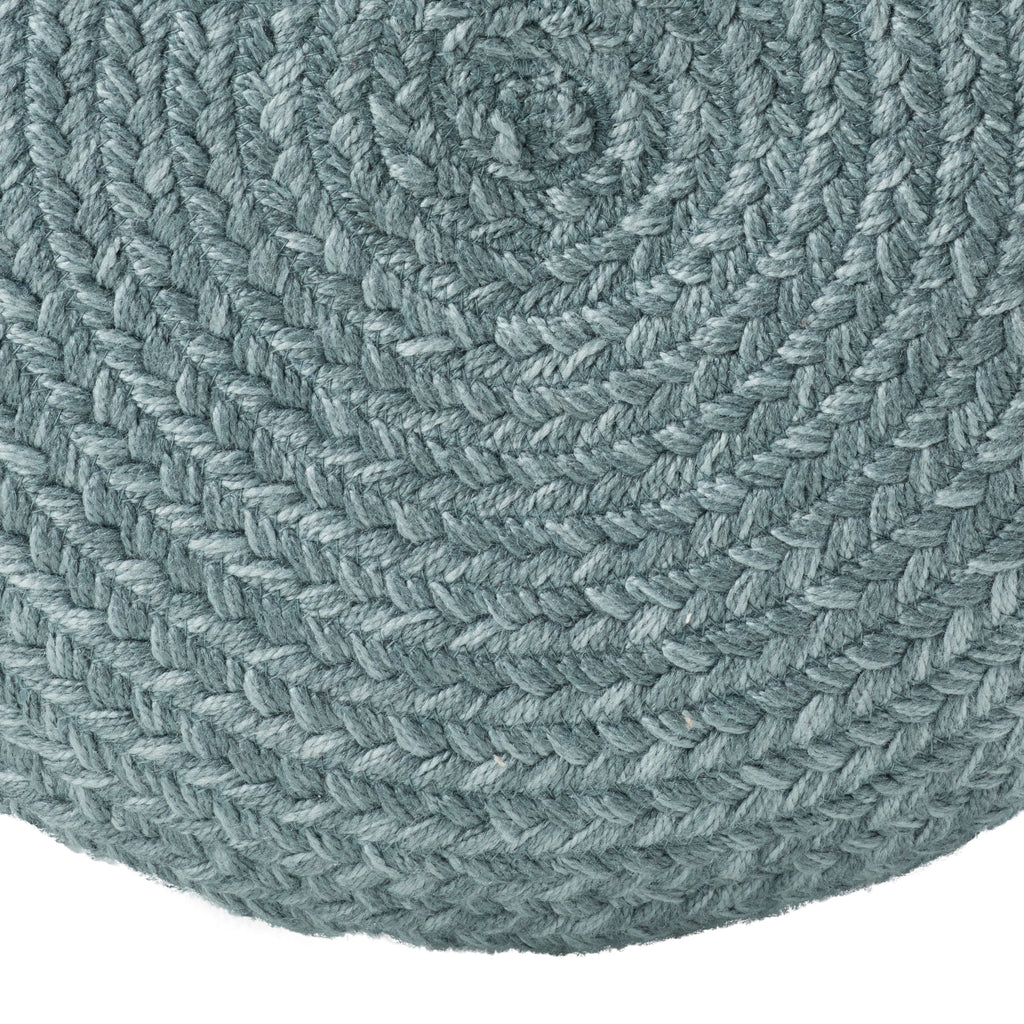 Jaipur Living Saba Solar Round Indoor/Outdoor Polyester Pouf Ottoman/Foot Stool - 18X18X12