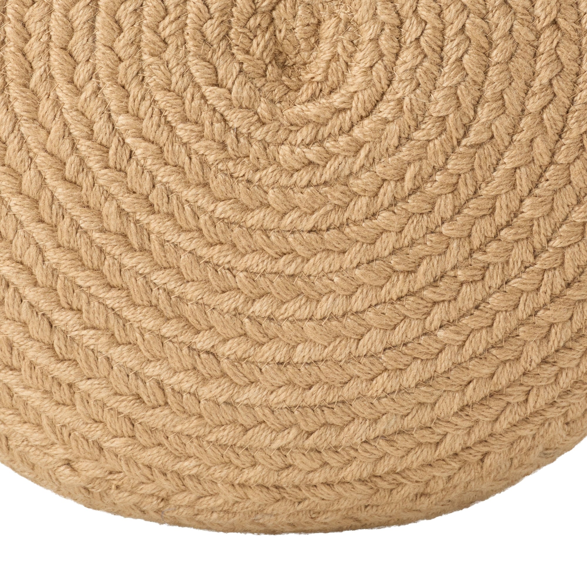 Jaipur Living Saba Solar Round Indoor/Outdoor Polyester Pouf Ottoman/Foot Stool - 18X18X12