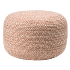 Jaipur Living Saba Solar Round Indoor/Outdoor Polyester Pouf Ottoman/Foot Stool - 18X18X12