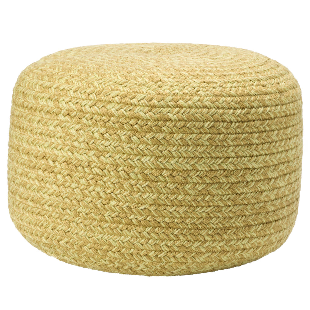 Jaipur Living Saba Solar Round Indoor/Outdoor Polyester Pouf Ottoman/Foot Stool - 18X18X12