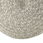 Jaipur Living Saba Solar Round Indoor/Outdoor Polyester Pouf Ottoman/Foot Stool - 18X18X12
