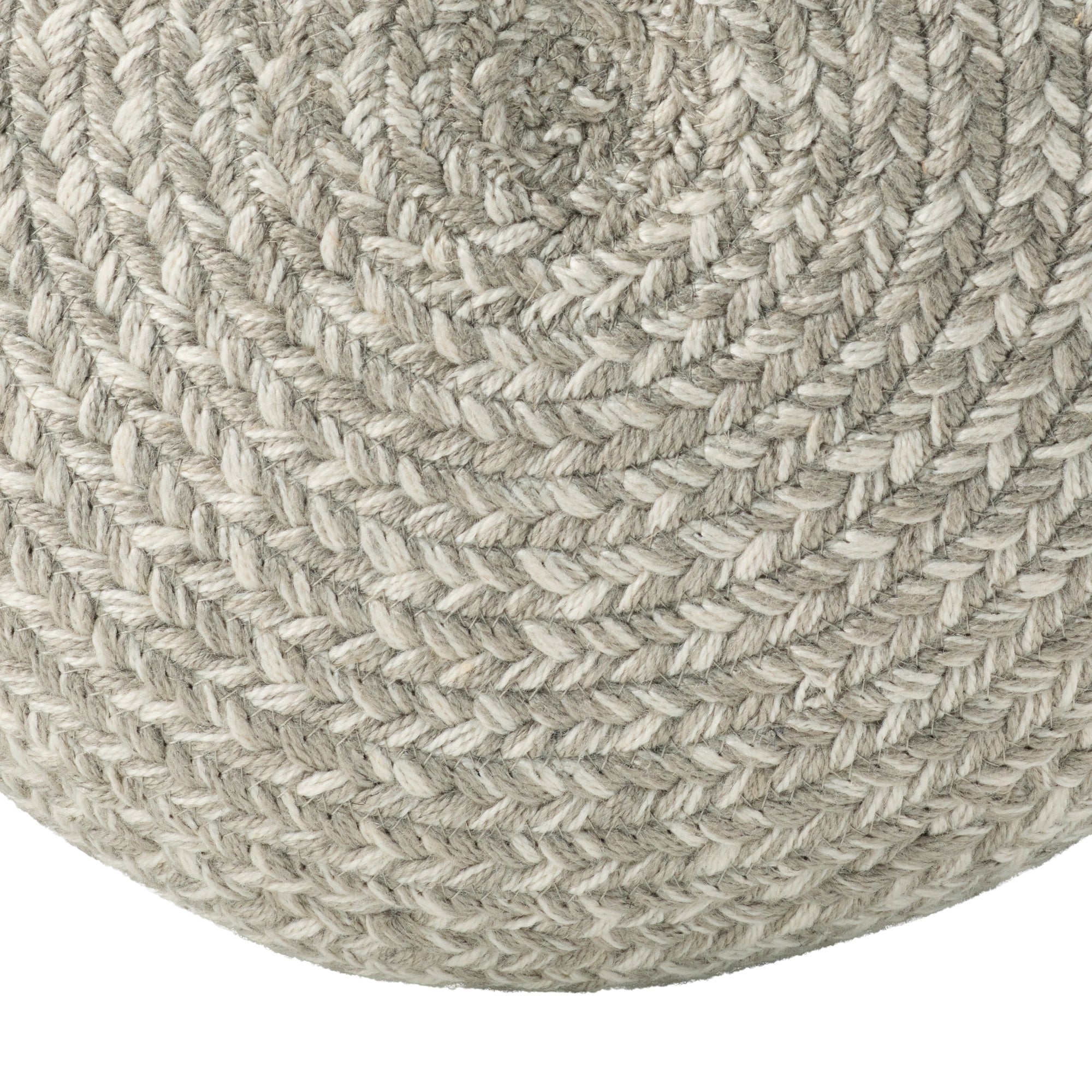 Jaipur Living Saba Solar Round Indoor/Outdoor Polyester Pouf Ottoman/Foot Stool - 18X18X12