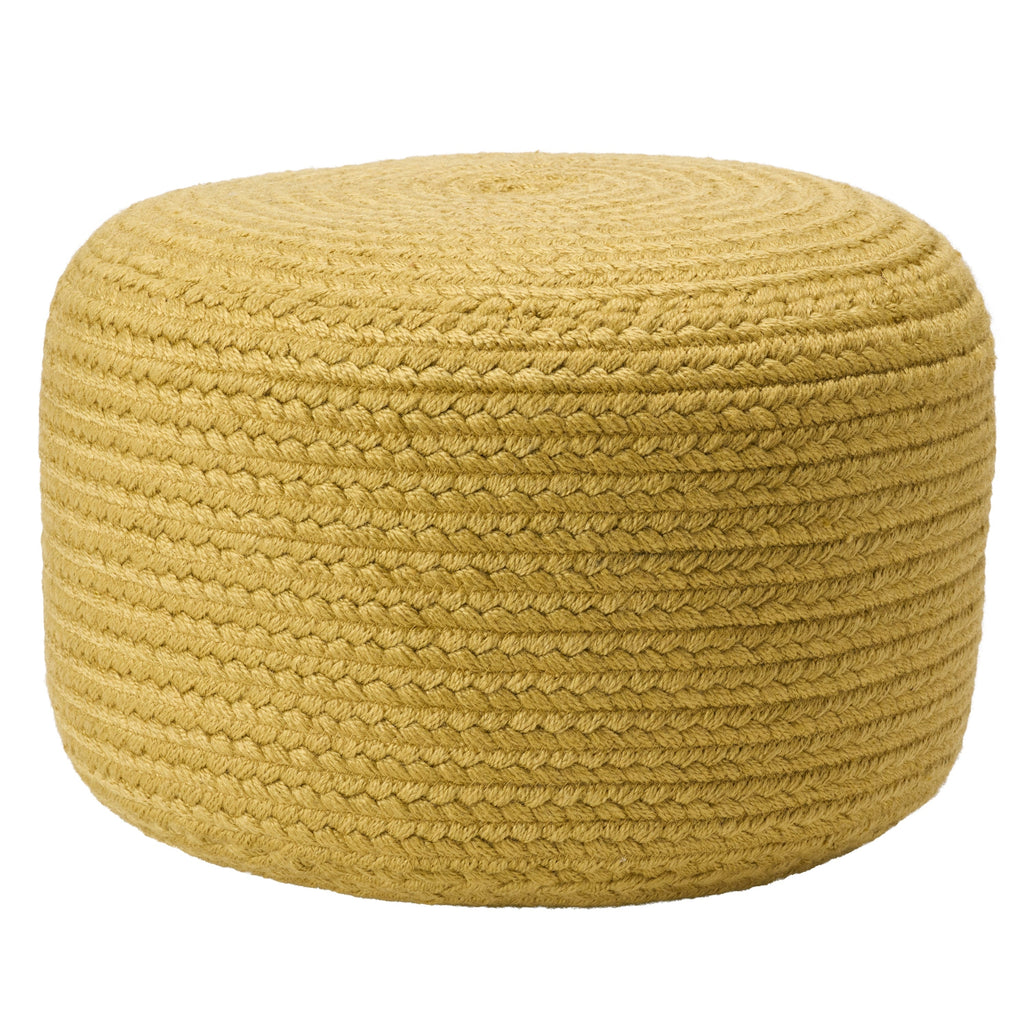 Jaipur Living Saba Solar Round Indoor/Outdoor Polyester Pouf Ottoman/Foot Stool - 18X18X12