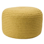 Jaipur Living Saba Solar Round Indoor/Outdoor Polyester Pouf Ottoman/Foot Stool - 18X18X12
