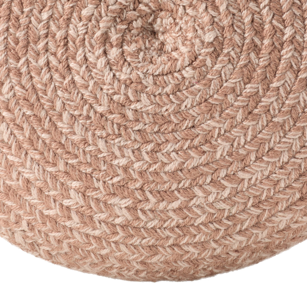 Jaipur Living Saba Solar Round Indoor/Outdoor Polyester Pouf Ottoman/Foot Stool - 18X18X12