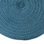 Jaipur Living Saba Solar Round Indoor/Outdoor Polyester Pouf Ottoman/Foot Stool - 18X18X12