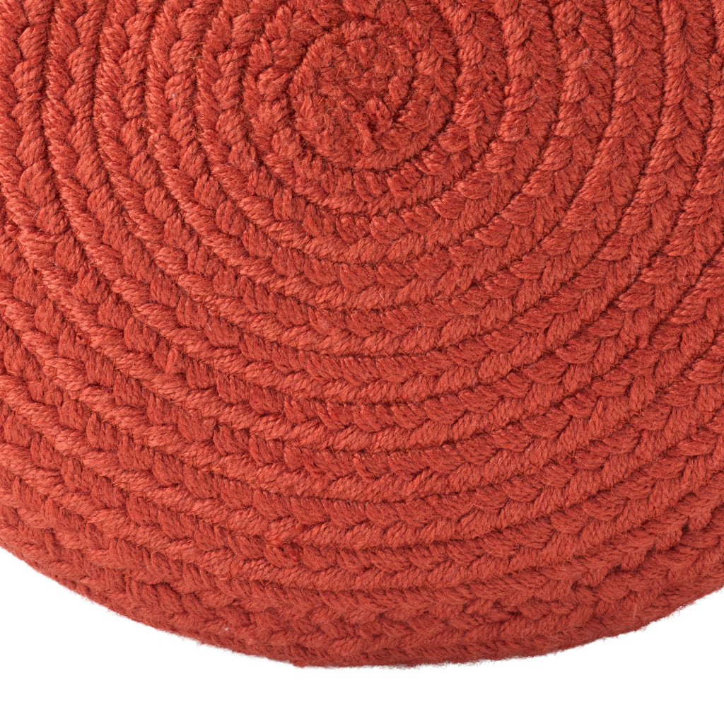 Jaipur Living Saba Solar Round Indoor/Outdoor Polyester Pouf Ottoman/Foot Stool - 18X18X12