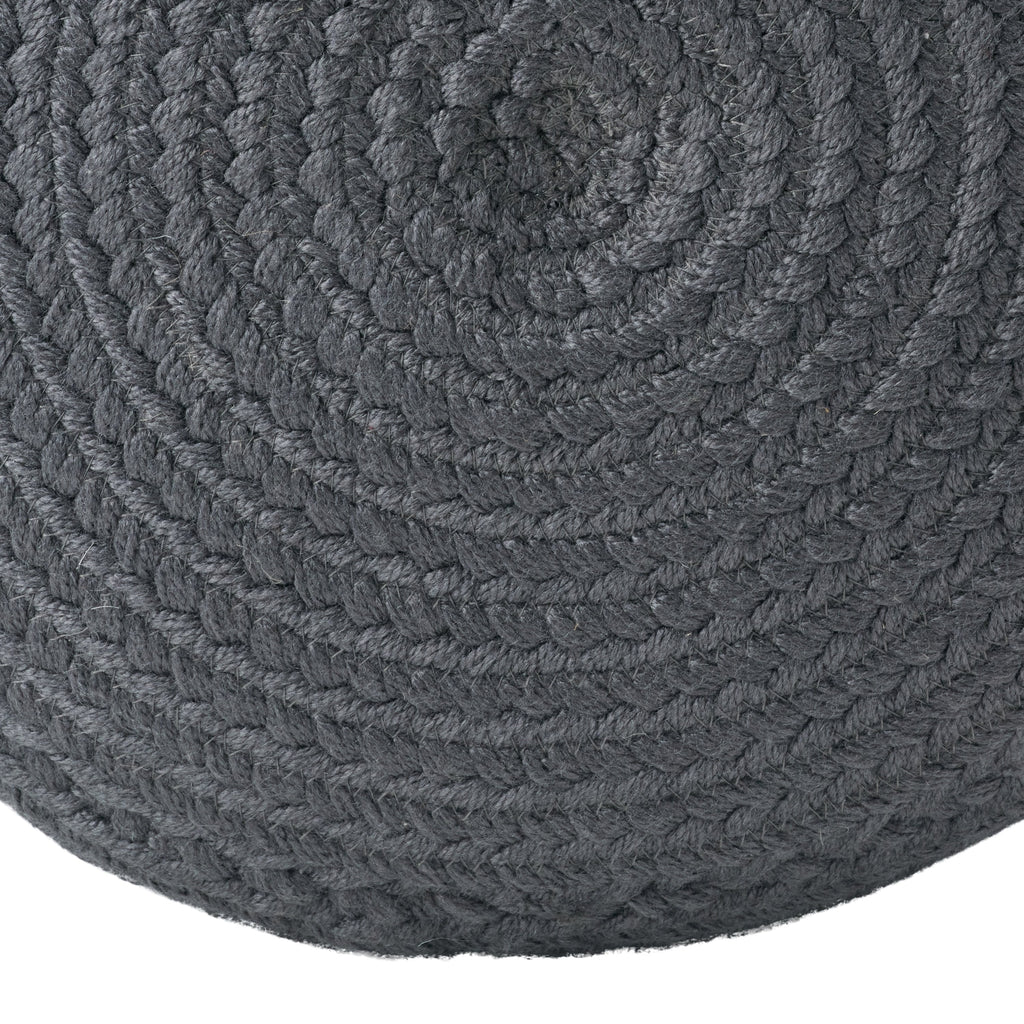 Jaipur Living Saba Solar Round Indoor/Outdoor Polyester Pouf Ottoman/Foot Stool - 18X18X12