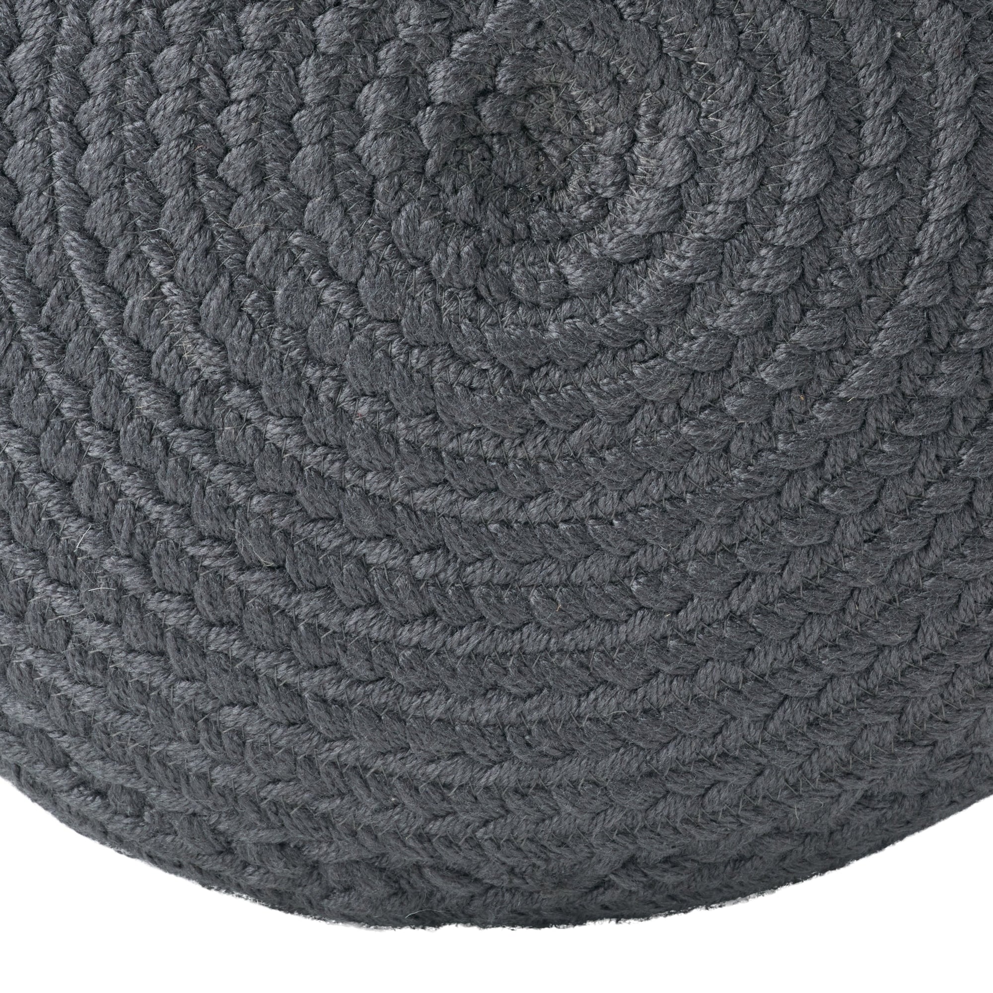 Jaipur Living Saba Solar Round Indoor/Outdoor Polyester Pouf Ottoman/Foot Stool - 18X18X12