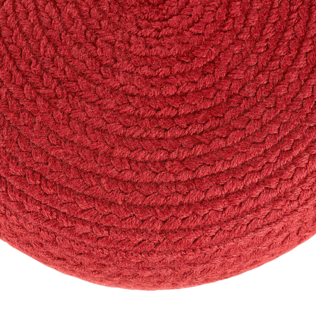 Jaipur Living Saba Solar Round Indoor/Outdoor Polyester Pouf Ottoman/Foot Stool - 18X18X12