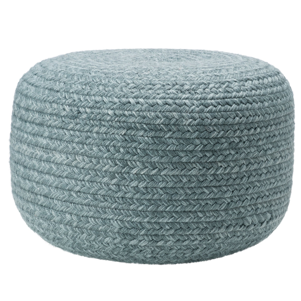 Jaipur Living Saba Solar Round Indoor/Outdoor Polyester Pouf Ottoman/Foot Stool - 18X18X12