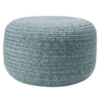 Jaipur Living Saba Solar Round Indoor/Outdoor Polyester Pouf Ottoman/Foot Stool - 18X18X12