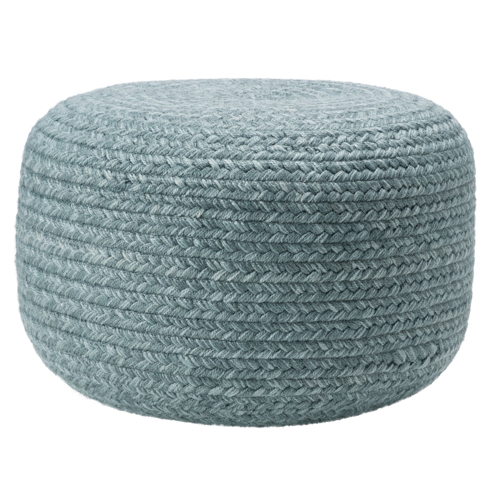 Jaipur Living Saba Solar Round Indoor/Outdoor Polyester Pouf Ottoman/Foot Stool - 18X18X12