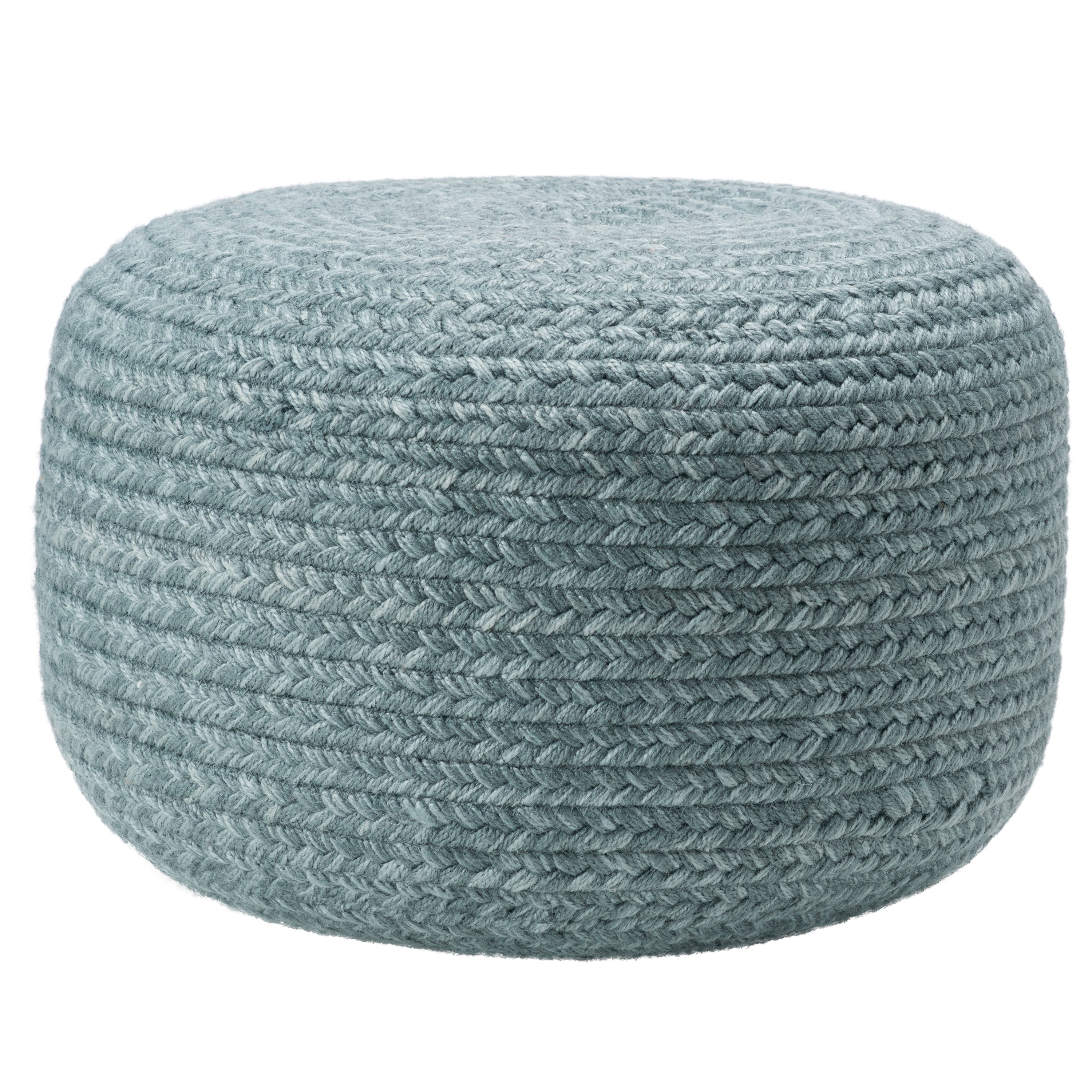 Pouf rond en polyester Saba Solar de Jaipur Living, pour intérieur/extérieur, 45 x 45 x 30 cm