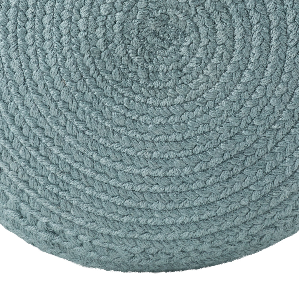 Jaipur Living Saba Solar Round Indoor/Outdoor Polyester Pouf Ottoman/Foot Stool - 18X18X12