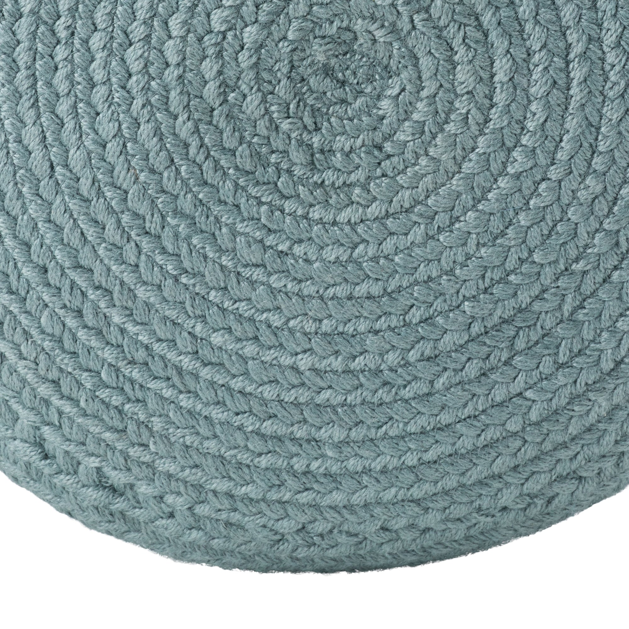 Jaipur Living Saba Solar Round Indoor/Outdoor Polyester Pouf Ottoman/Foot Stool - 18X18X12