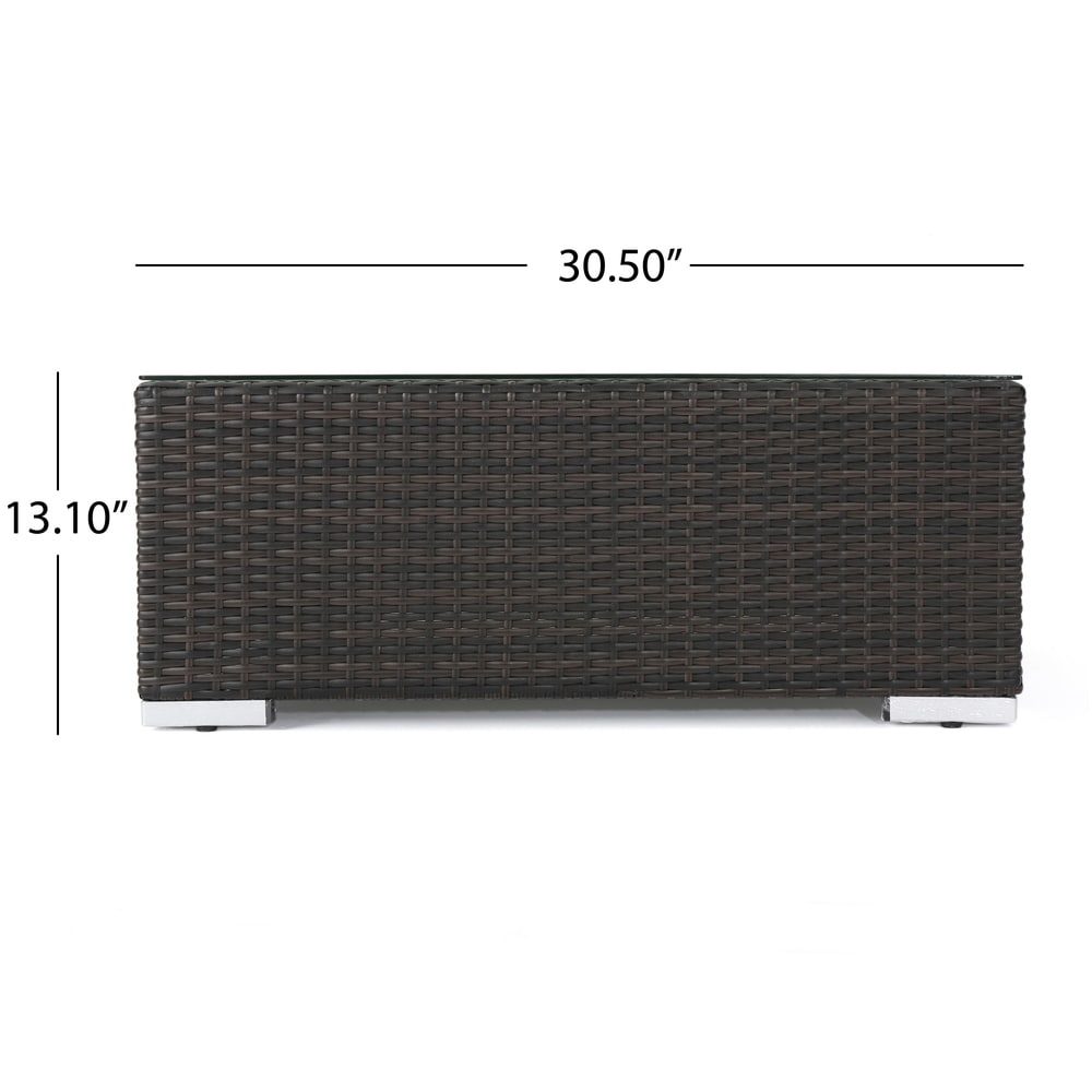 Ensemble de canapés d'extérieur sectionnels Santa Rosa 8 pièces en osier avec coussins par Christopher Knight Home