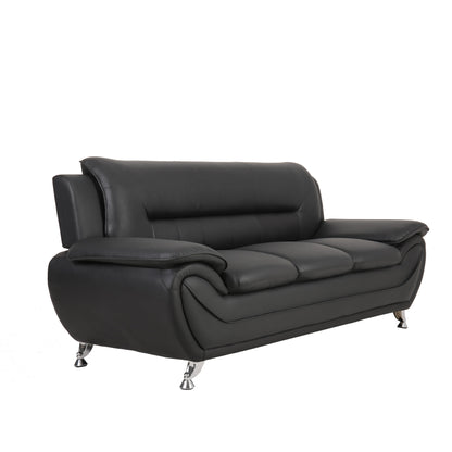 Canapé Sanuel 79.2 en similicuir avec accoudoirs coussinés
