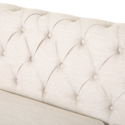 Canapé Chesterfield Saragus avec garniture cloutée par Christopher Knight Home - 85,50 L x 33,25 l x 28,50 H