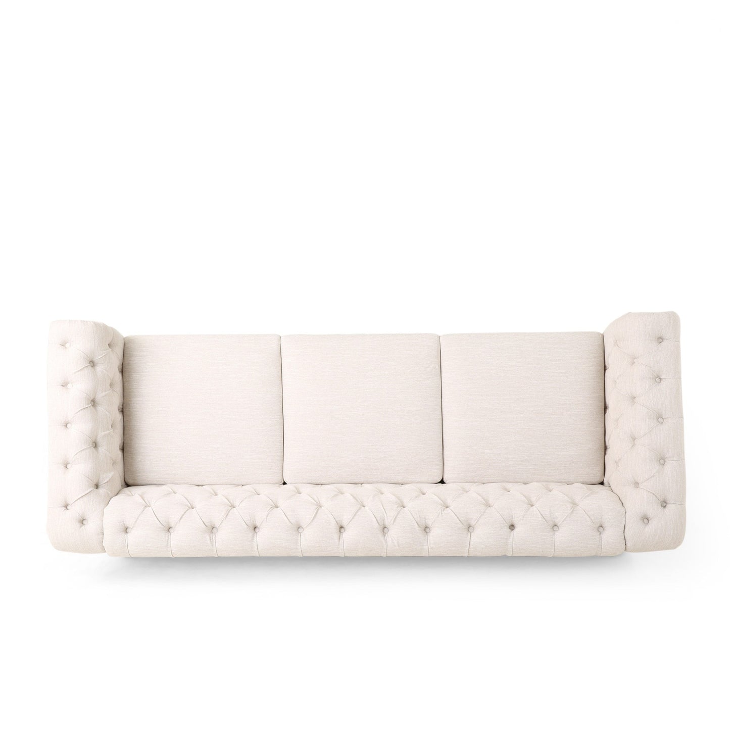 Canapé Chesterfield Saragus avec garniture cloutée par Christopher Knight Home - 85,50 L x 33,25 l x 28,50 H